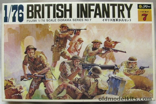 Fujimi 1/76 British Infantry Battlefield Diorama Kit No.7, D7-200 plastic model kit